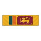 Drapeau du Sri Lanka grand format XL en polyester avec dix œillets