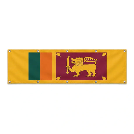 Drapeau du Sri Lanka grand format XL en polyester avec dix œillets