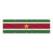 Drapeau du Suriname grand format XL en polyester avec dix œillets