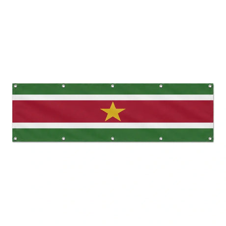 Drapeau du Suriname grand format XL en polyester avec dix œillets