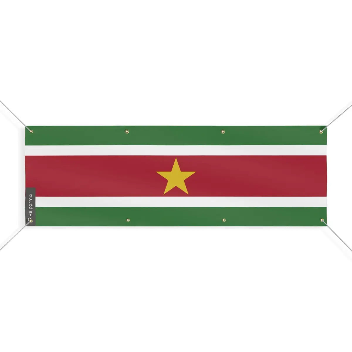 Drapeau du Suriname 8 Oeillets en Plusieurs Tailles (L) - Pixelforma 