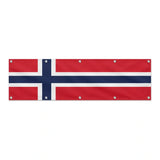 Drapeau du Svalbard et de Jan Mayen grand format XL en polyester avec dix œillets