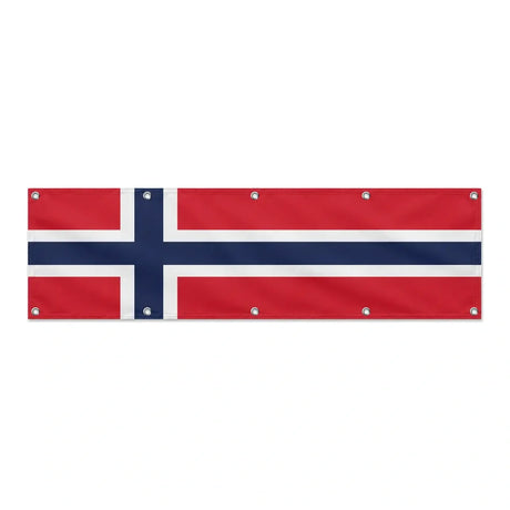 Drapeau du Svalbard et de Jan Mayen grand format XL en polyester avec dix œillets