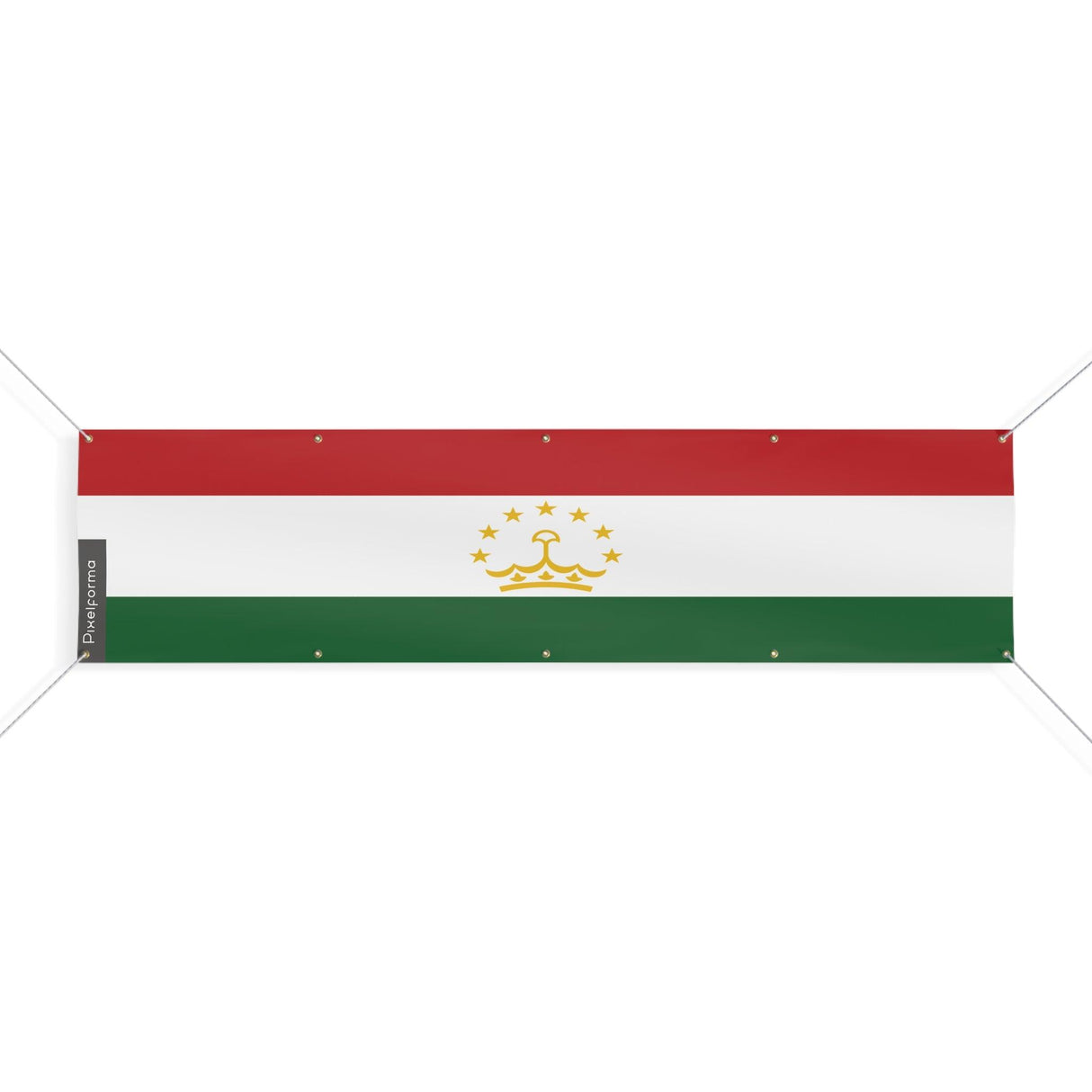 Drapeau du Tadjikistan 10 Oeillets en plusieurs tailles - Pixelforma 