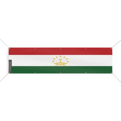 Drapeau du Tadjikistan 10 Oeillets en Plusieurs Tailles (XL) - Pixelforma 