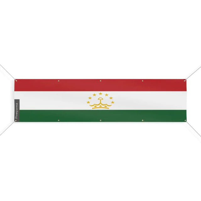 Drapeau du Tadjikistan 10 Oeillets en Plusieurs Tailles (XL) - Pixelforma 