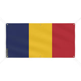 Drapeau du tchad 6 oeillets en plusieurs tailles (m) - pixelforma