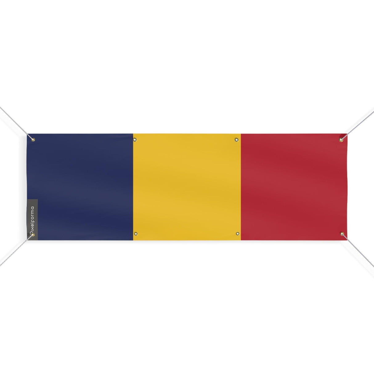 Drapeau du Tchad 8 Oeillets en plusieurs tailles - Pixelforma