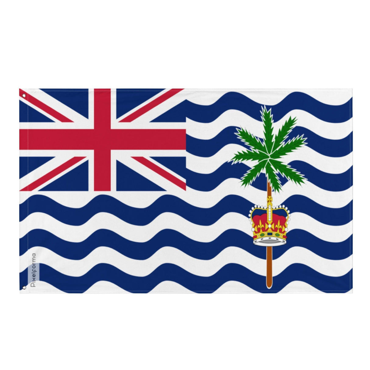 Drapeau du Territoire britannique de l'océan Indien en plusieurs tailles 100 % polyester Imprimer avec Double ourlet - Pixelforma