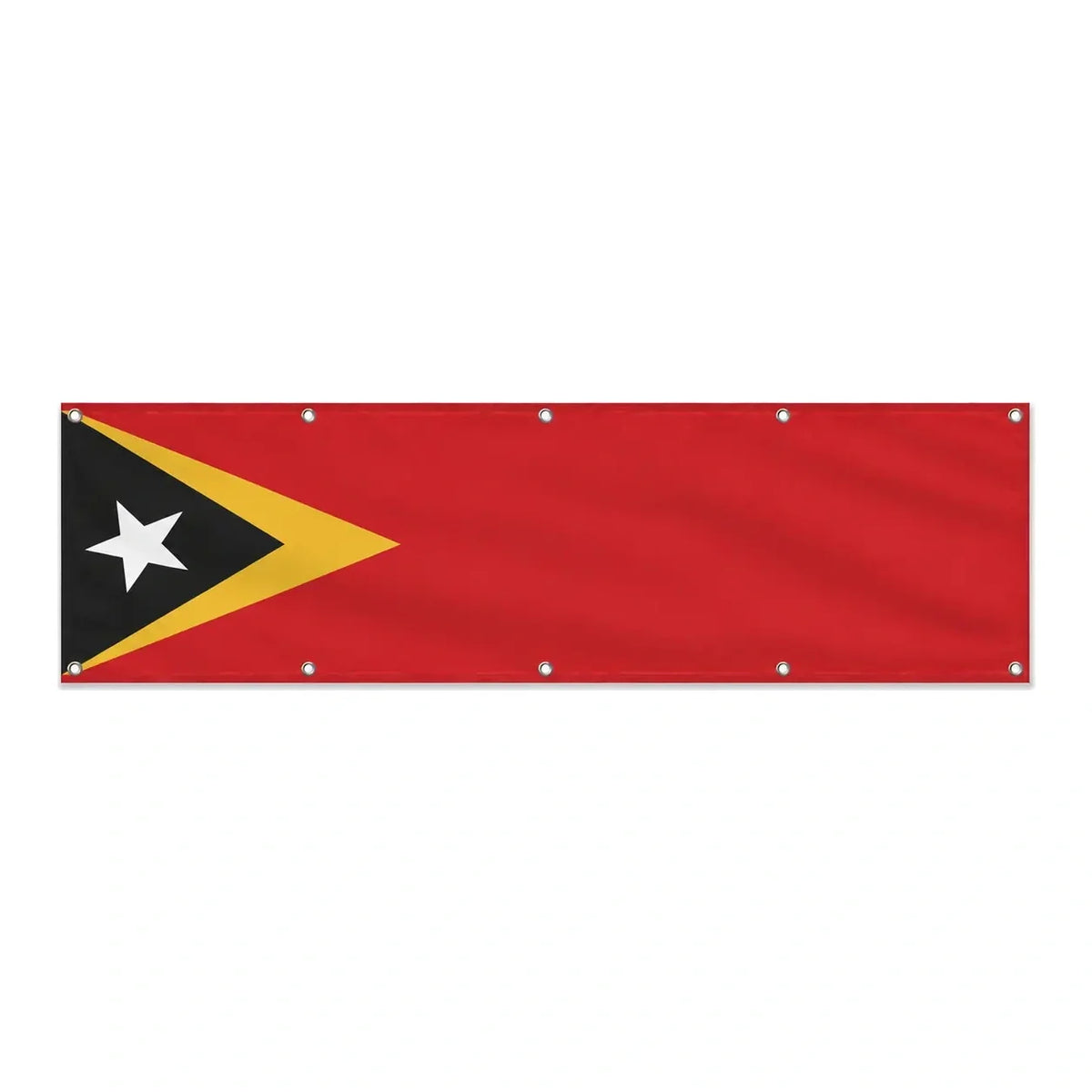 Drapeau du Timor oriental grand format XL en polyester avec dix œillets