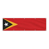 Drapeau du Timor oriental grand format XL en polyester avec dix œillets