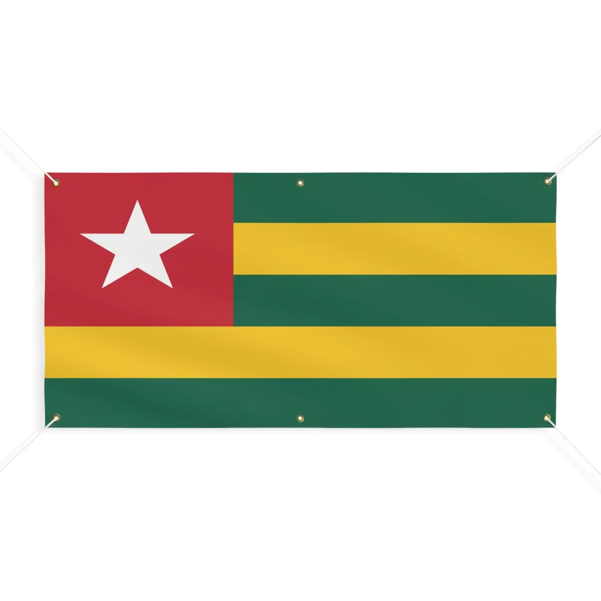 Drapeau du Togo 6 Oeillets en Plusieurs Tailles (M) - Pixelforma 