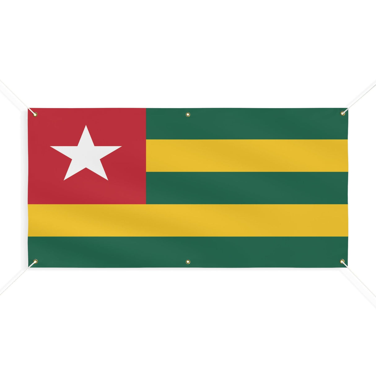 Drapeau du Togo 6 Oeillets en plusieurs tailles - Pixelforma