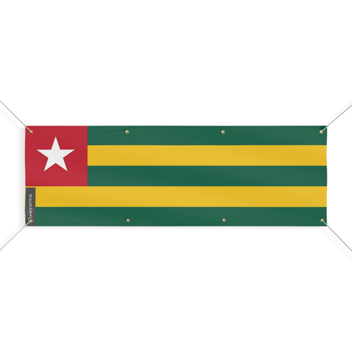Drapeau du Togo 8 Oeillets en plusieurs tailles - Pixelforma 