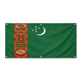 Drapeau turkménistan polyester résistant avec œillets