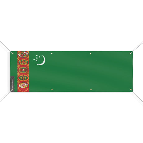 Drapeau du Turkménistan 8 Oeillets en plusieurs tailles - Pixelforma 