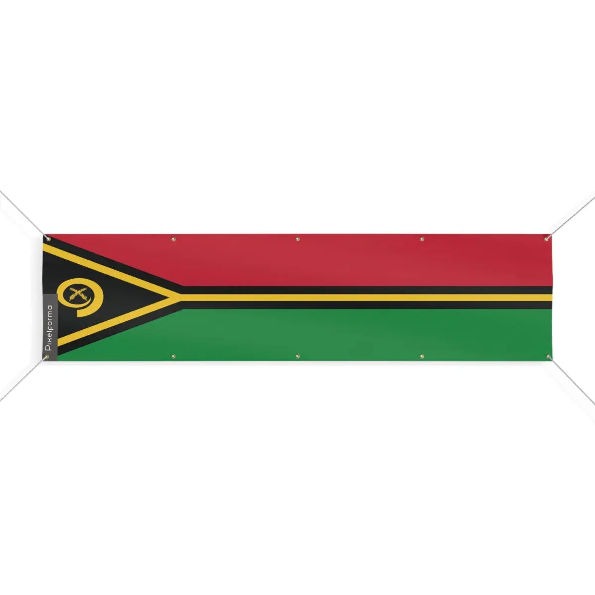 Drapeau du Vanuatu 10 Oeillets en Plusieurs Tailles (XL) - Pixelforma 