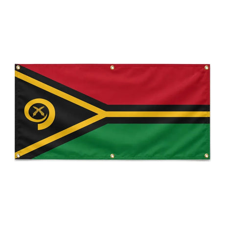 Drapeau vanuatu polyester résistant usage extérieur intensif