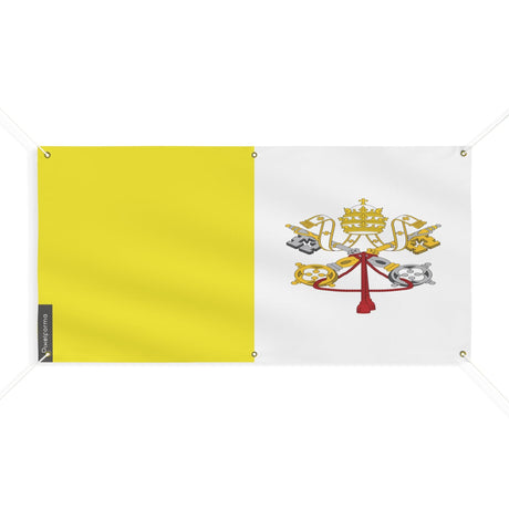Drapeau du Vatican 6 Oeillets en plusieurs tailles - Pixelforma 