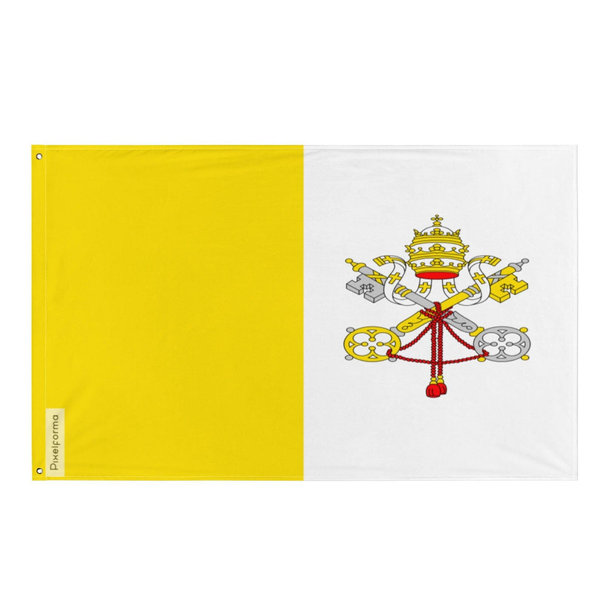 Drapeau du Vatican en plusieurs tailles 100 % polyester Imprimer avec Double ourlet - Pixelforma