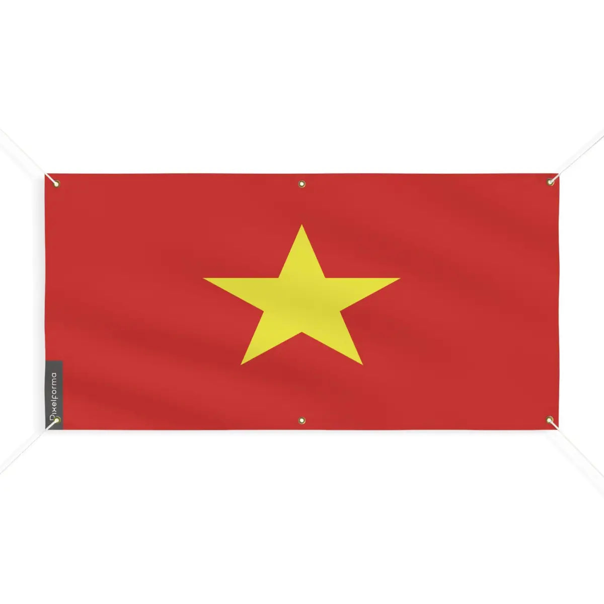 Drapeau du viêt nam 6 oeillets en plusieurs tailles (m) - pixelforma