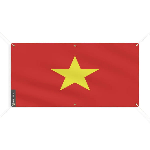 Drapeau du viêt nam 6 oeillets en plusieurs tailles (m) - pixelforma