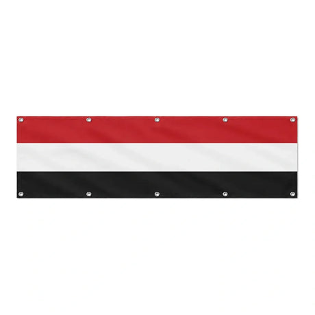 Drapeau du Yémen grand format XL en polyester avec dix œillets