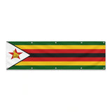 Drapeau du Zimbabwe grand format XL en polyester avec dix œillets