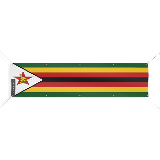Drapeau du Zimbabwe 10 Oeillets en plusieurs tailles - Pixelforma 