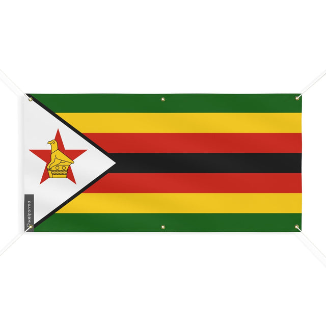 Drapeau du Zimbabwe 6 Oeillets en plusieurs tailles - Pixelforma 