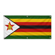 Drapeau zimbabwe en polyester résistant avec 6 œillets