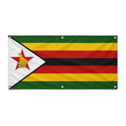 Drapeau zimbabwe en polyester résistant avec 6 œillets