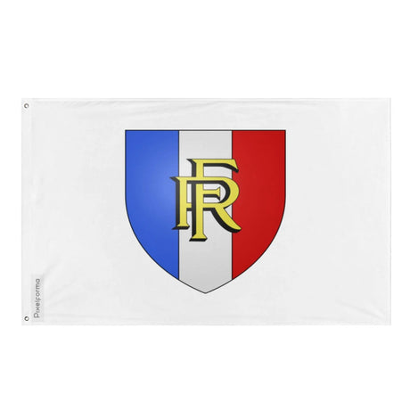 Drapeau écu français polyester résistant avec œillets à gauche