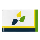 Drapeau edmundston polyester résistant avec œillets à gauche