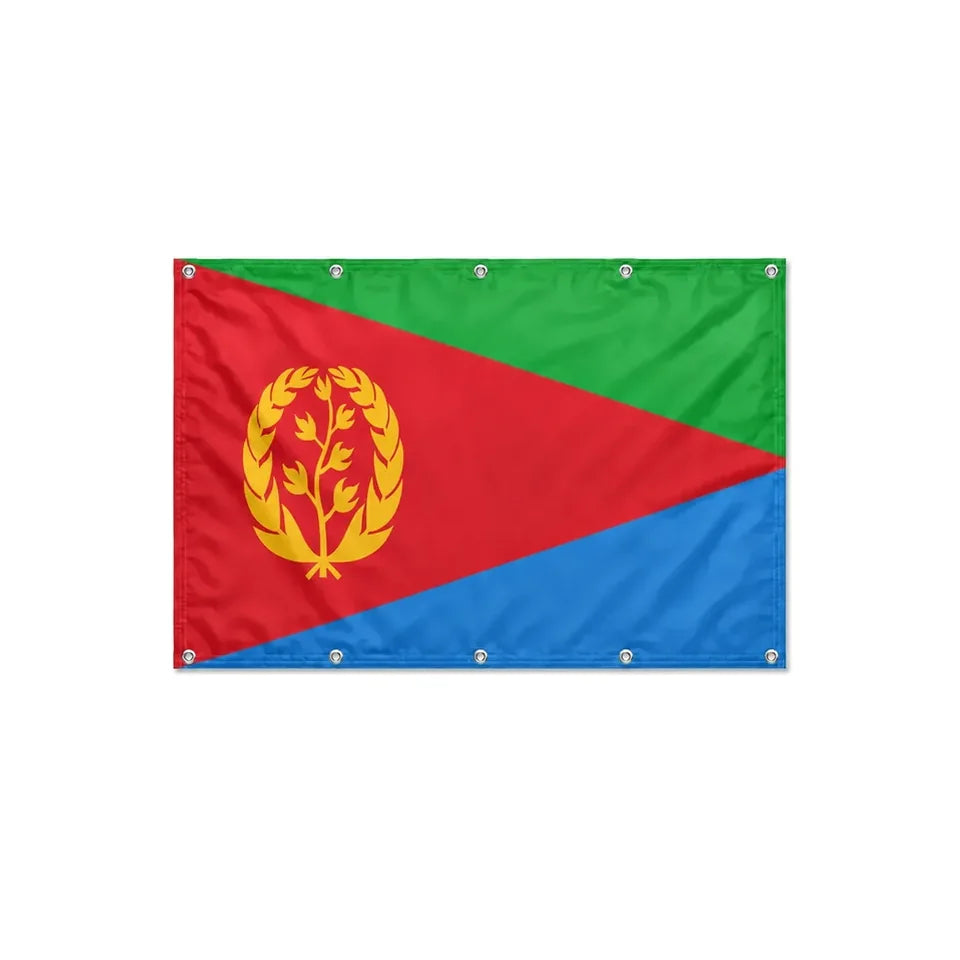 Drapeau de l'Érythrée format S en polyester avec dix œillets