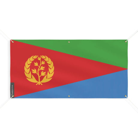 Drapeau érythrée polyester résistant avec 6 œillets