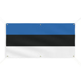 Drapeau estonie polyester résistant usage extérieur durable