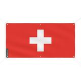 Drapeau et armoiries de la Suisse 6 Oeillets en plusieurs tailles - Pixelforma 