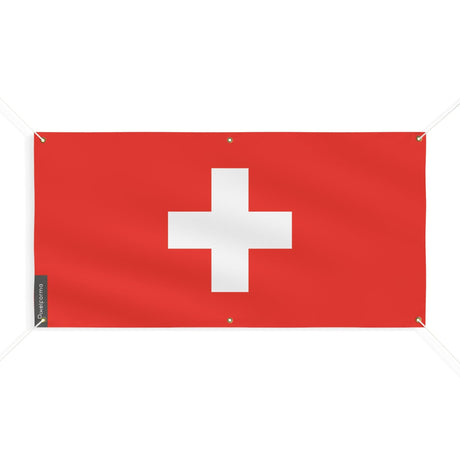 Drapeau et armoiries de la Suisse 6 Oeillets en plusieurs tailles - Pixelforma