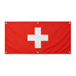 Drapeau suisse polyester résistant avec œillets aux intempéries