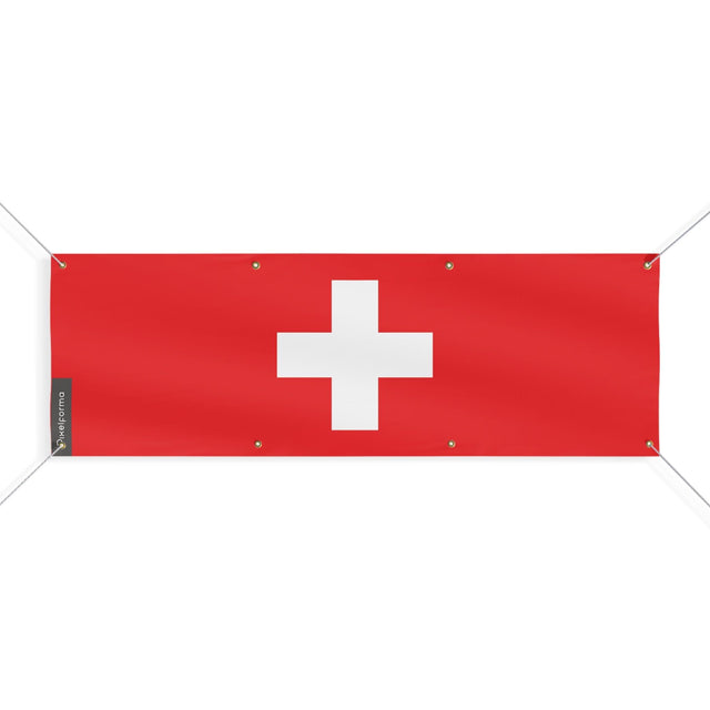 Drapeau et armoiries de la Suisse 8 Oeillets en plusieurs tailles - Pixelforma 