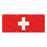 Drapeau suisse armoiries en polyester résistant intempéries