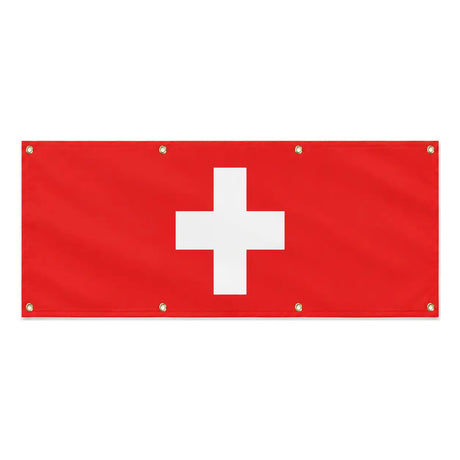 Drapeau suisse armoiries en polyester résistant intempéries