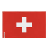 Drapeau et armoiries de la Suisse en plusieurs tailles 100 % polyester Imprimer avec Double ourlet - Pixelforma