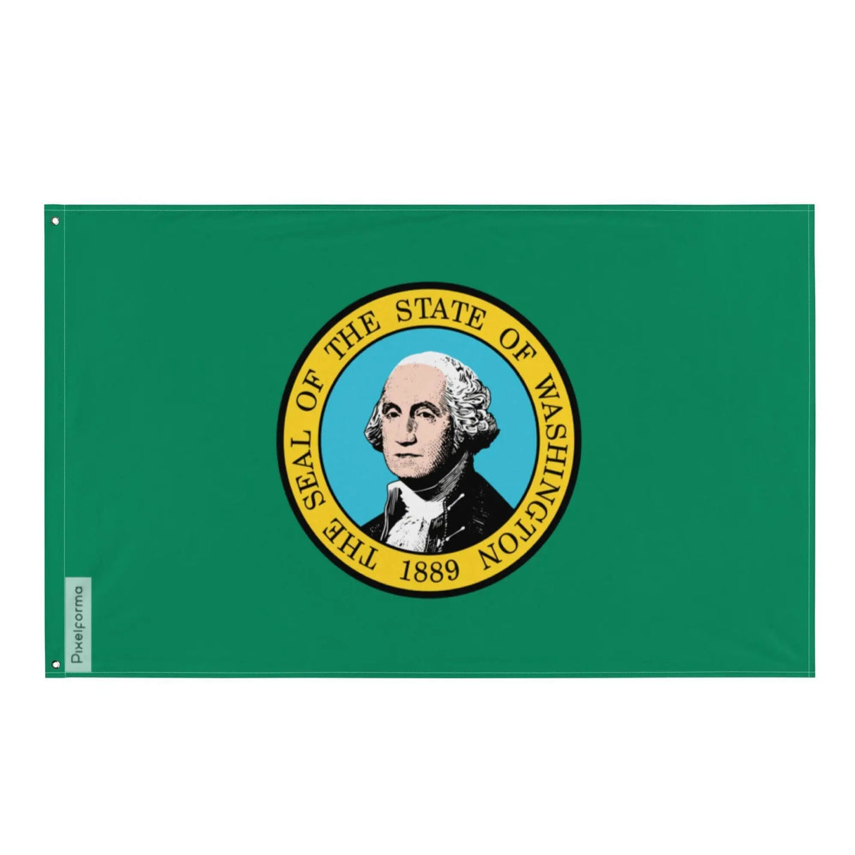 Drapeau état de washington polyester résistant œillets gauche