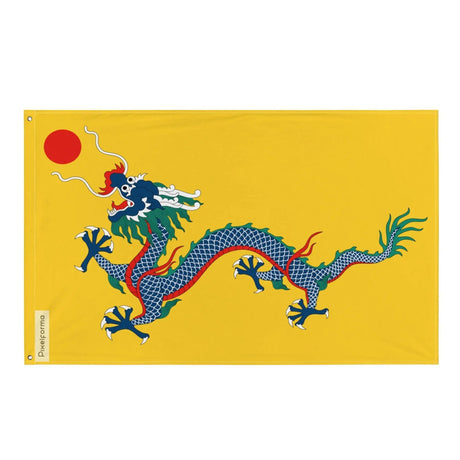 Drapeau étendard dynastie qing polyester œillets gauche