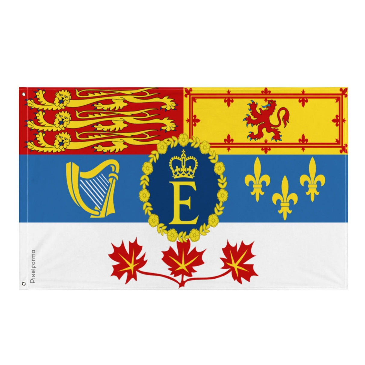 Drapeau Étendard royal du Canada en plusieurs tailles 100 % polyester Imprimer avec Double ourlet - Pixelforma