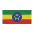 Drapeau éthiopie polyester résistant avec œillets renforcés