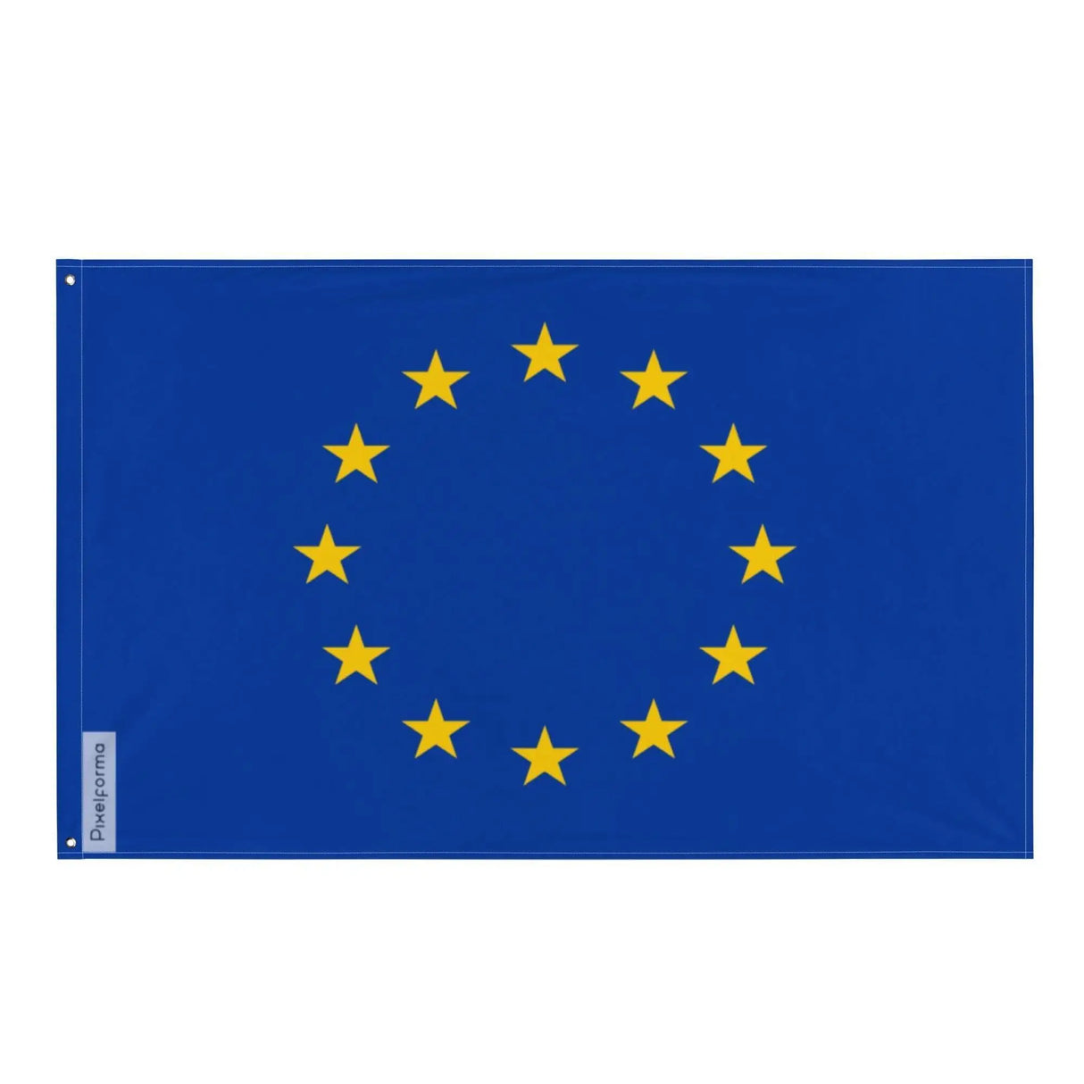 Drapeau européen polyester résistant avec œillets à gauche