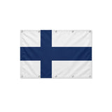 Drapeau de la Finlande format S en polyester avec dix œillets